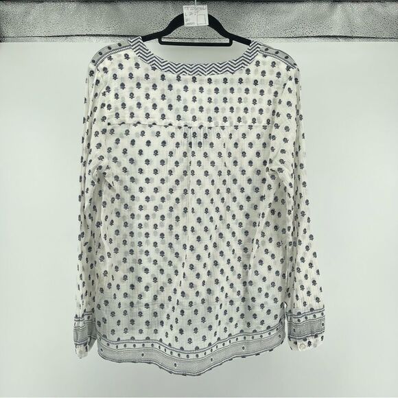 Dylan Women’s Boho Printed Poet Swing Cotton Tassel Tie Blouse Top Small - Picture 15 of 16